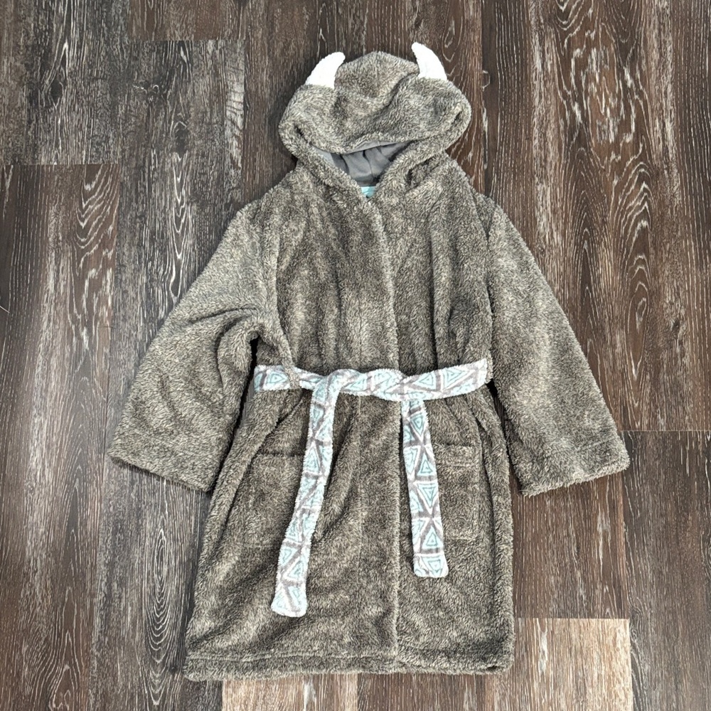 Cozy Gray Kids Robe